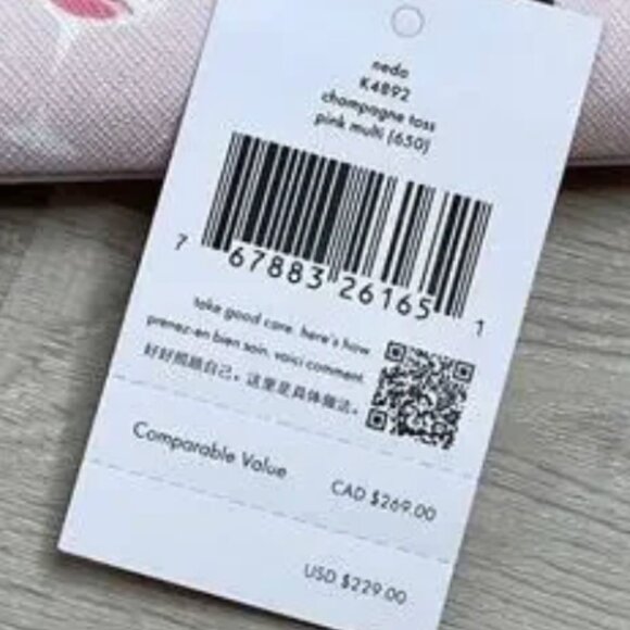 NWT Kate Spade Laurel Way Neda Champagne Toss Pink Wallet - Picture 7 of 7